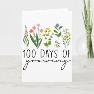 Cartão 100 Dias De Escola Professor 100 Dias De Crescimen