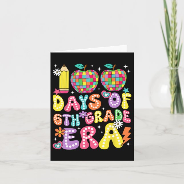 Cartão 100 Dias De Estudo De Professores Da Era 6 (Frente)