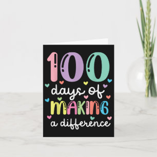 Cartão 100 Dias De Fazer Diferença 100º Dia De Ensino