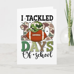 Cartão 100 Dias de Futebol Camo Escolar