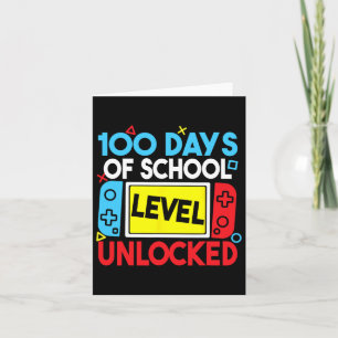 Cartão 100 Dias De Jogos Desbloqueados No Nível Escolar 1