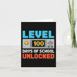 Cartão 100 Dias De Jovens Jovens Jogadores De Vídeo Na Es