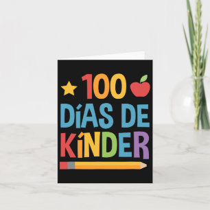 Cartão 100 Dias De Kinder - Espanhol