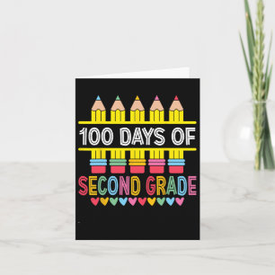 Cartão 100 Dias De Menina Do Segundo Ano 100 Dia De Sch