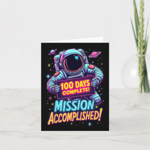 Cartão 100 Dias de Missão Completa do Astronauta S