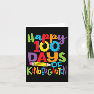 Cartão 100 Dias De Professores E Crianças Coloridos