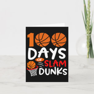 Cartão 100 Dias De Slam Dunks Bysketbyll Diversão 100º Di