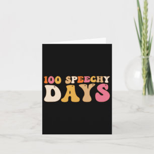 Cartão 100 Dias De Terapia De Discurso Escolar Feliz 100º