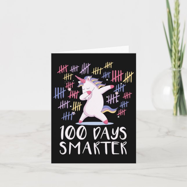 Cartão 100 Dias De Unicórnio Escolar (Frente)