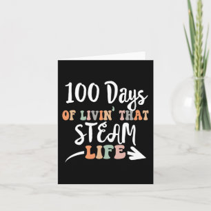 Cartão 100 Dias De Vapor 100º Dia Da Escola Para Chá-Lo-T