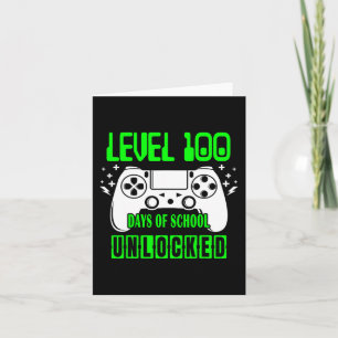 Cartão 100 Dias De Videos games Desbloqueados Da Escola