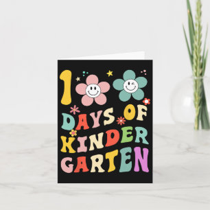 Cartão 100 Dias Do Jardim Infantil Groovy 100º Dia Da Esc