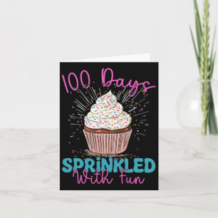 Cartão 100 Dias Empurrados Com Crianças De Cupcake Divert