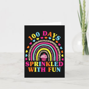 Cartão 100 Dias Empurrados Com Cupcake Divertido 100 Dias