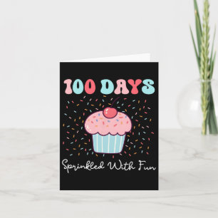 Cartão 100 Dias Empurrados Com Cupcake Divertido 100 Dias