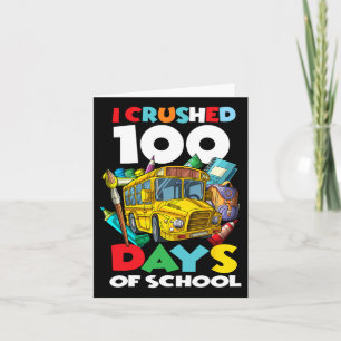 Cartão 100 Dias Esmagados Na Escola 100º Dia Da Escola