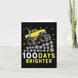 Cartão 100 Dias Mais Brighter Monster Truck 100 Dias De E