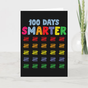 Cartão 100 Dias Mais Inteligente Feliz 100º Dia De Escola