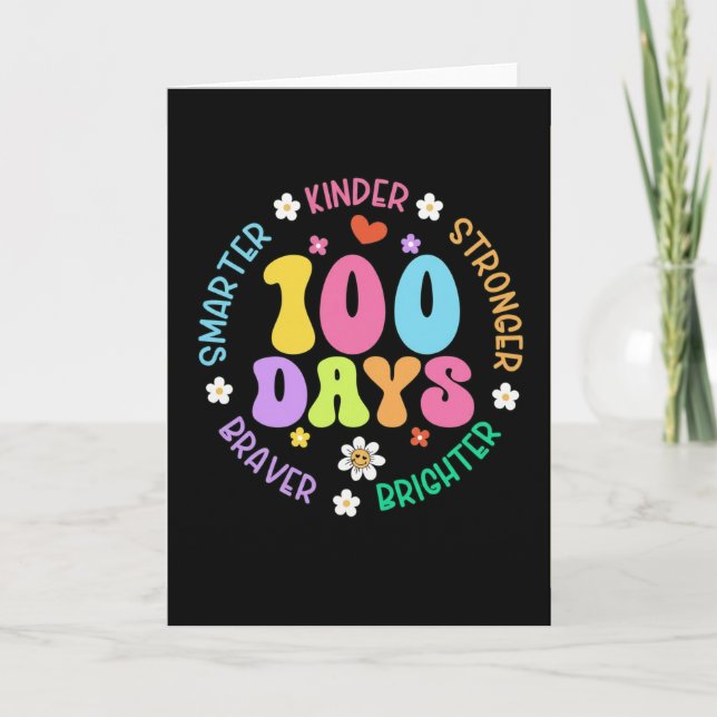 Cartão 100 Dias Mais Inteligente Kinder Mais Brilhante Es (Frente)