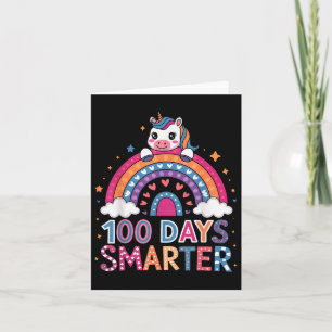 Cartão 100 Dias Mais Inteligentes De Unicórnio Para A Cel