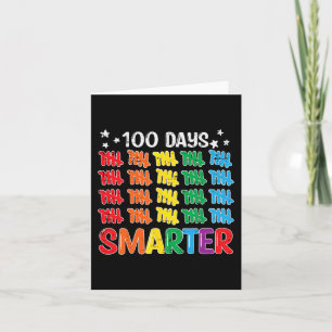 Cartão 100 Dias Mais Inteligentes Do 100.º Dia De Profess