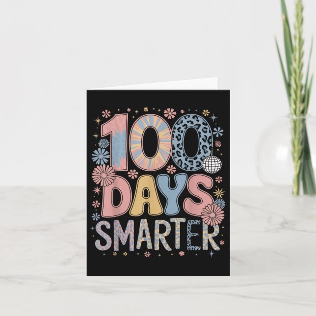 Cartão 100 Dias Mais Inteligentes Feliz 100º Dia De Crian (Frente)