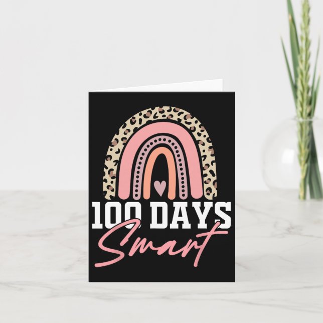 Cartão 100 Dias Mais Inteligentes Feliz 100º Dia Do Arco- (Frente)