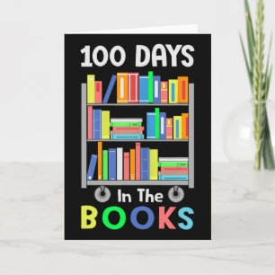 Cartão 100 Dias Nos Livros Leitura Bibliotecário Professo
