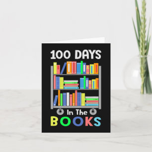 Cartão 100 dias nos livros Lendo Rua de Professores Bibli