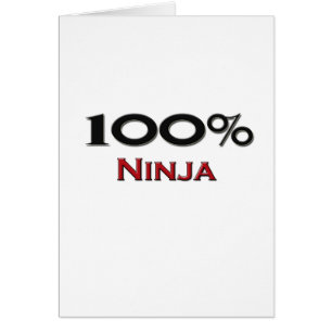 Cartão 100 por cento Ninja
