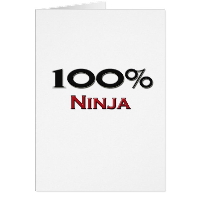 Cartão 100 por cento Ninja (Frente)