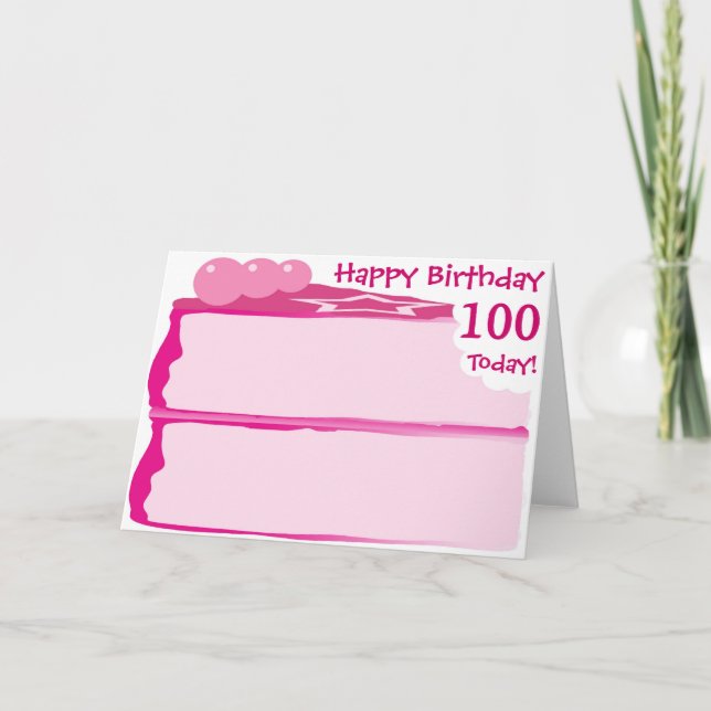 Cartão 100th aniversário feliz (Frente)
