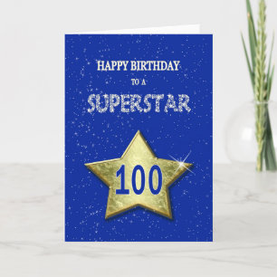 Cartão 100th Birthday for a Superstar