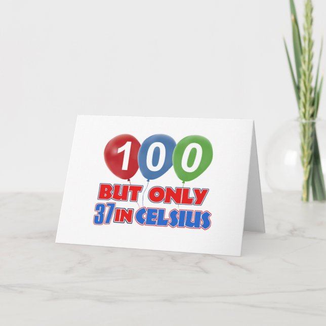 Cartão 100th design do aniversário do ano (Frente)