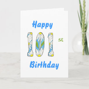 Cartão 101 st Birthday Card