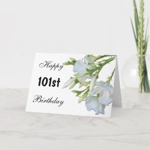 Cartão 101st Birthday Card Flowers