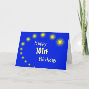 Cartão 101st Birthday Card Stars