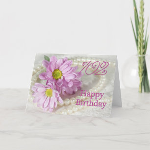 Cartão 102nd Birthday card with daisies