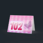Cartão 102nd Excelente-Tia feliz Mamã da avó do<br><div class="desc">Frente do cumprimento: Parabéns em seu aniversário. Verso do cumprimento: Pensamento de você com amor em seu aniversário e desejo lhe de tudo que lhe traz a felicidade & a alegria hoje e sempre.</div>