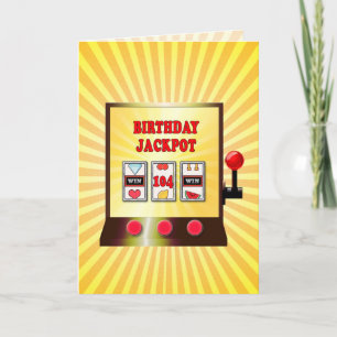Cartão 104th birthday slot machine card