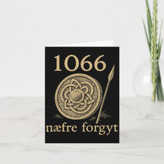 Cartão 1066 Naefre Forgyt Never Forget Viking England His (Frente)