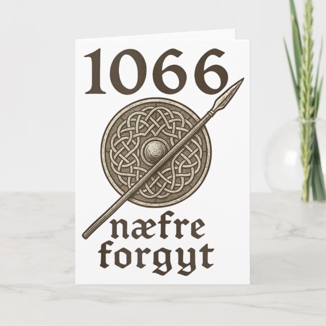 Cartão 1066 Naefre Forgyt Nunca Esqueça a Inglaterra Viki (Frente)