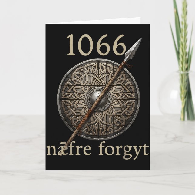 Cartão 1066 Naefre Forgyt Nunca Esqueça Inglaterra Viking (Frente)