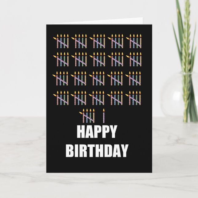 Cartão 106.º Aniversário com Velas (Frente)