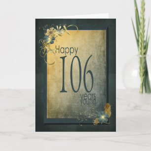 Cartão 106th Birthday-vintage frame