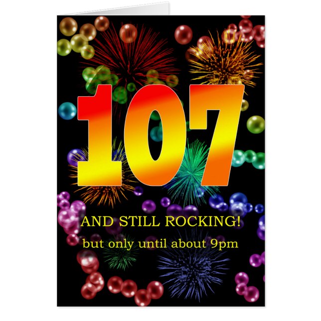 Cartão 107.º Aniversário Ainda Fogando (Frente)