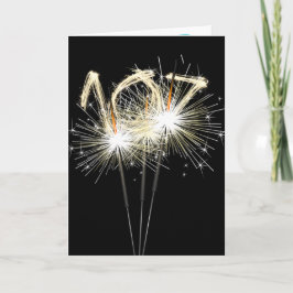 Cartão 107.º aniversário dos Sparklers de Preto