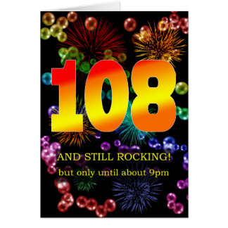 Cartão 108.º Aniversário Ainda Fogando