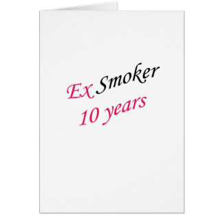 Cartão 10 anos de ex-fumador