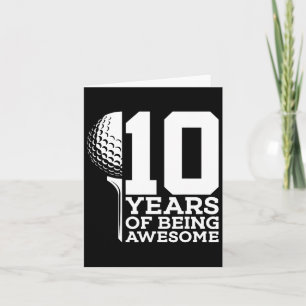 Cartão 10 Anos De Ser Um Golfe Espantoso 10º Aniversário
